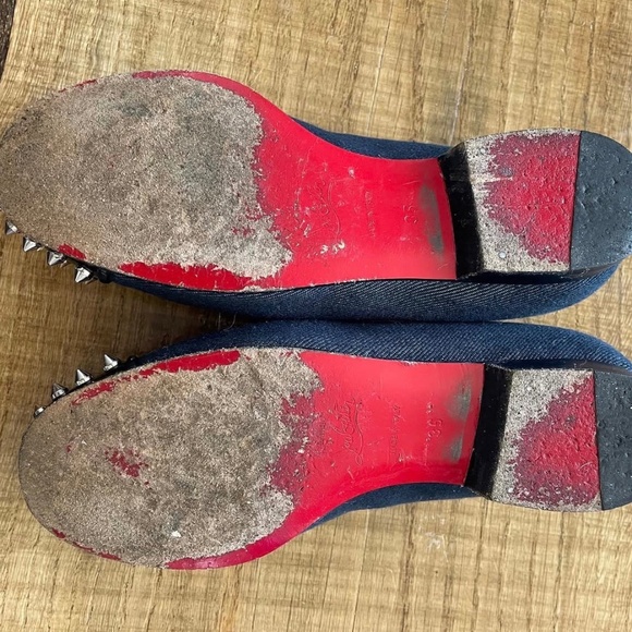 Christian Louboutin Studded Crest Espadrille Flats - Picture 5 of 5